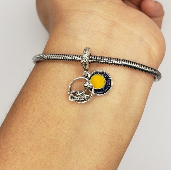 The Nightmare Before Christmas Jack Skeleton Bracelet Charm 925 Sterling Silver - Picture 2 of 6
